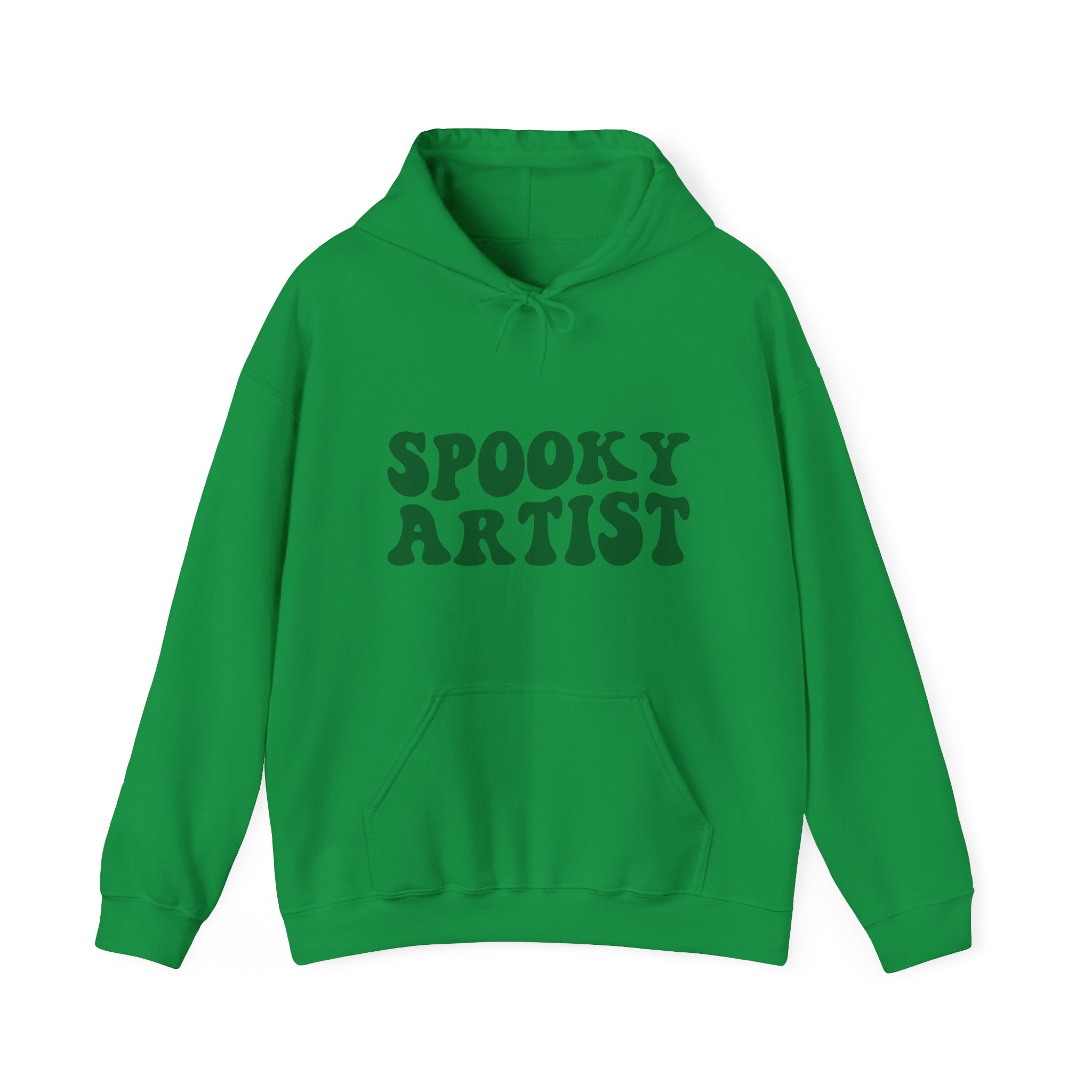 Spooky Artist Hoodie | Green Unisex Retro Halloween Sweatshirt - Mythos Design