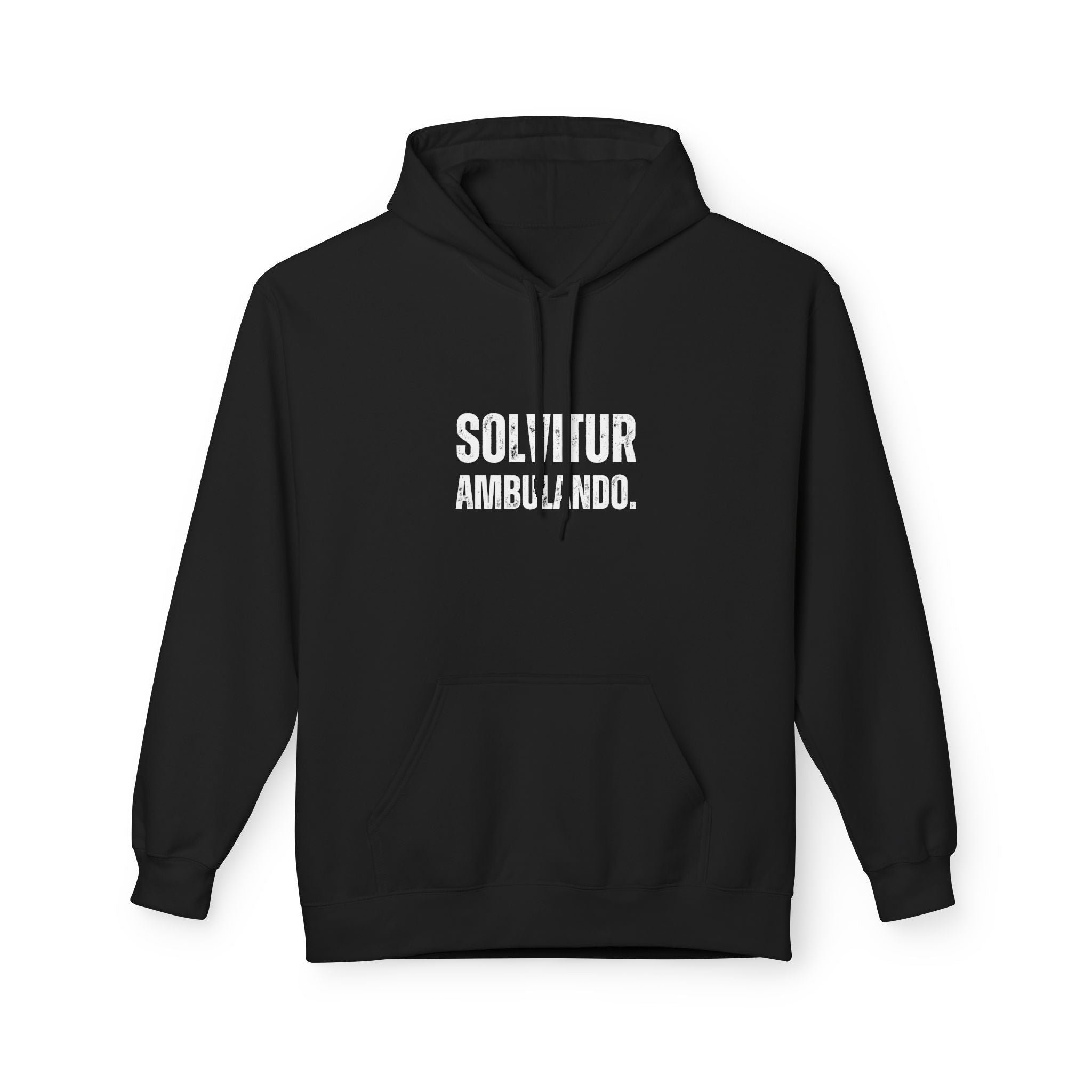 Ancient Quotes Fleece Hoodie | Solvitur Ambulando - Mythos Design