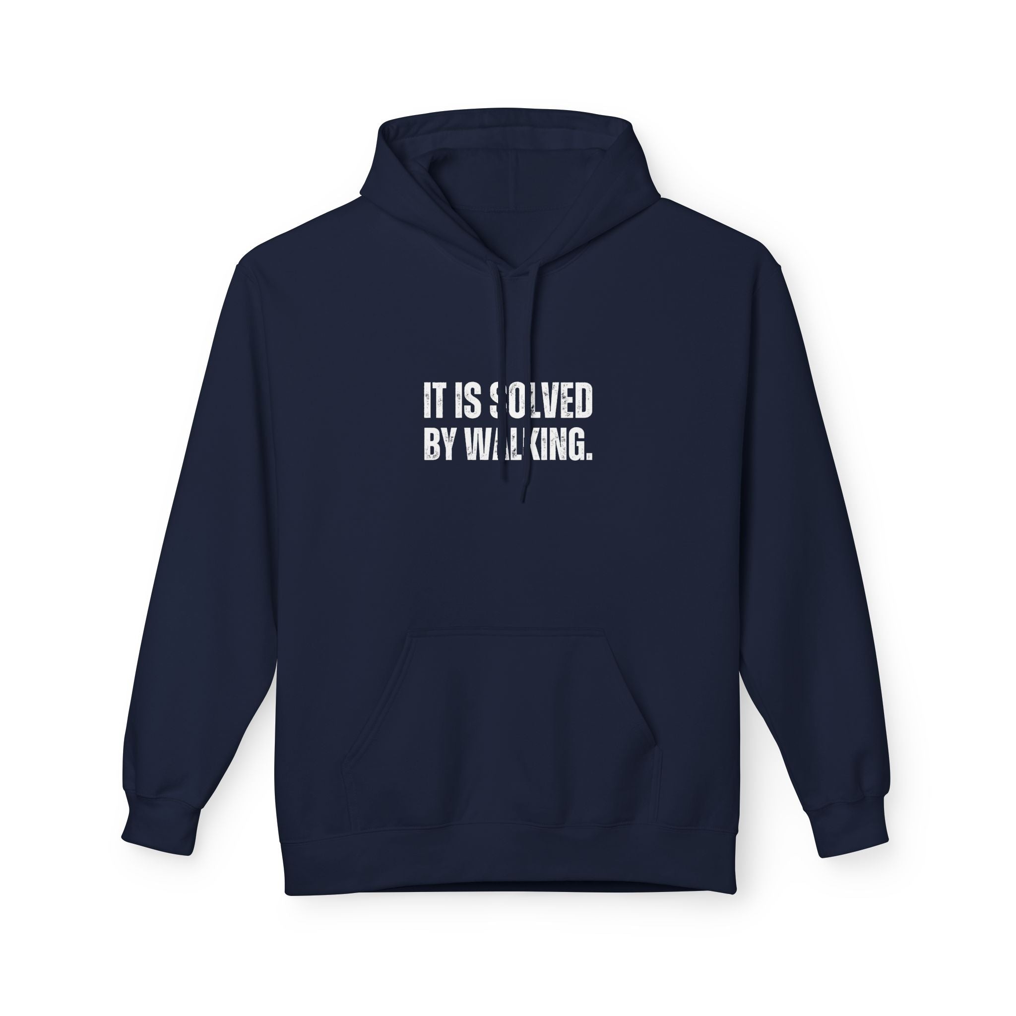 Ancient Quotes Fleece Hoodie | It is Solved by Walking - Mythos Design