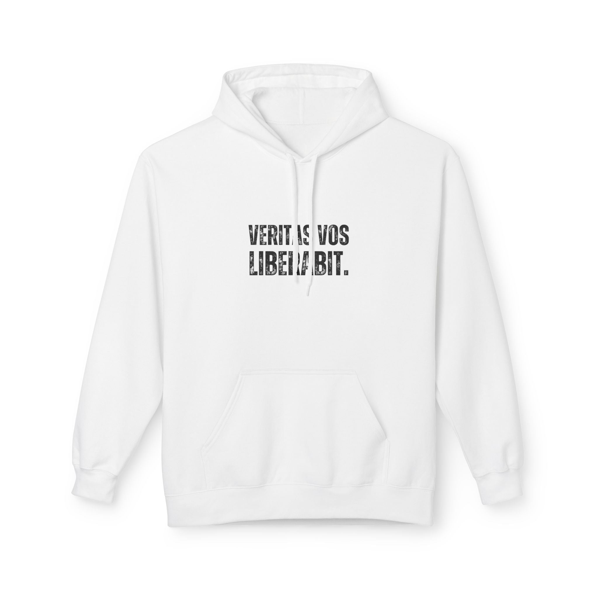 Ancient Quotes Fleece Hoodie | Veritas Vos Liberabit - Mythos Design