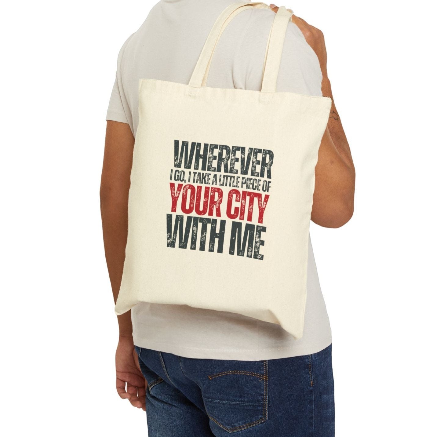 Canvas Tote Bag, Custom | Cities Collection - Mythos Design