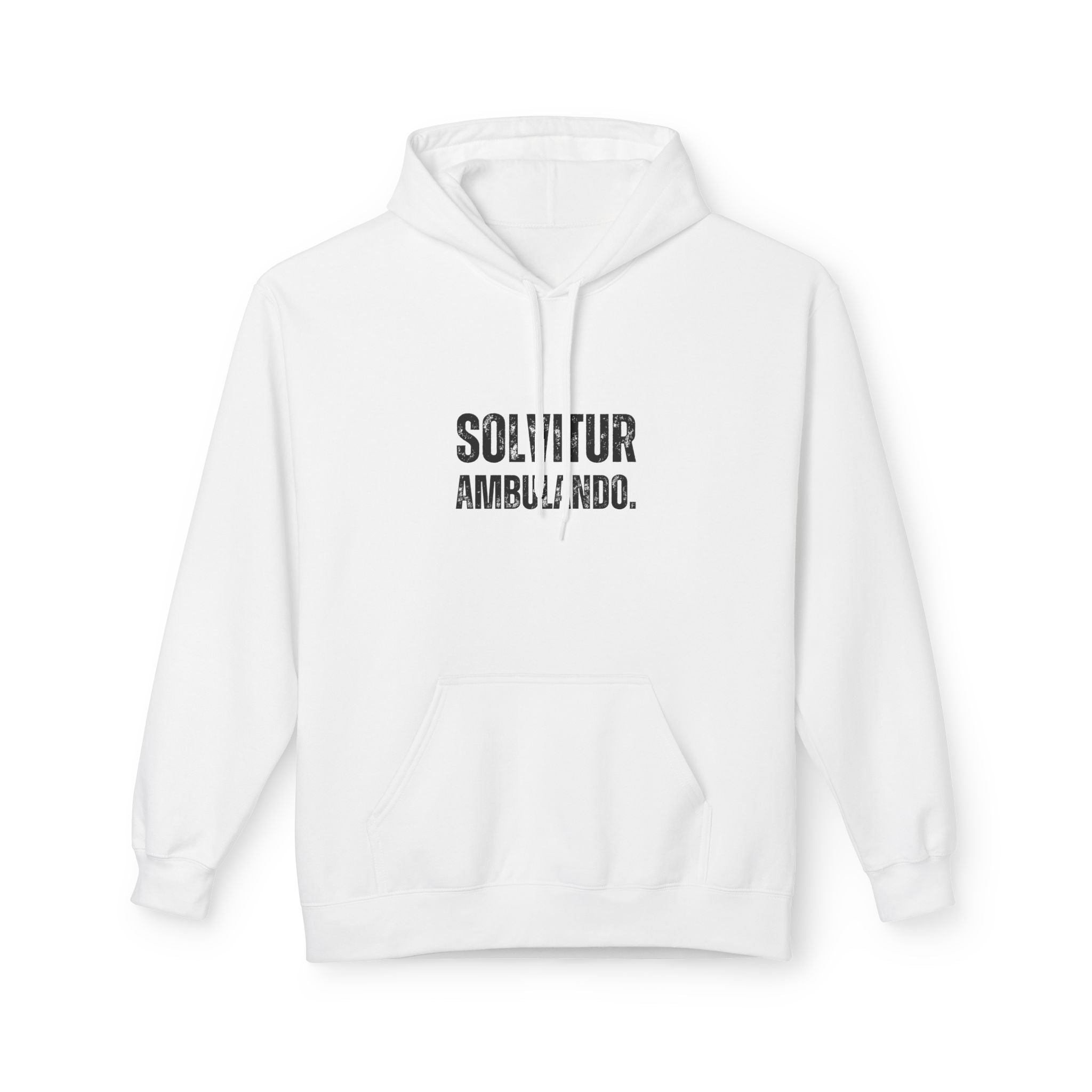 Ancient Quotes Fleece Hoodie | Solvitur Ambulando - Mythos Design