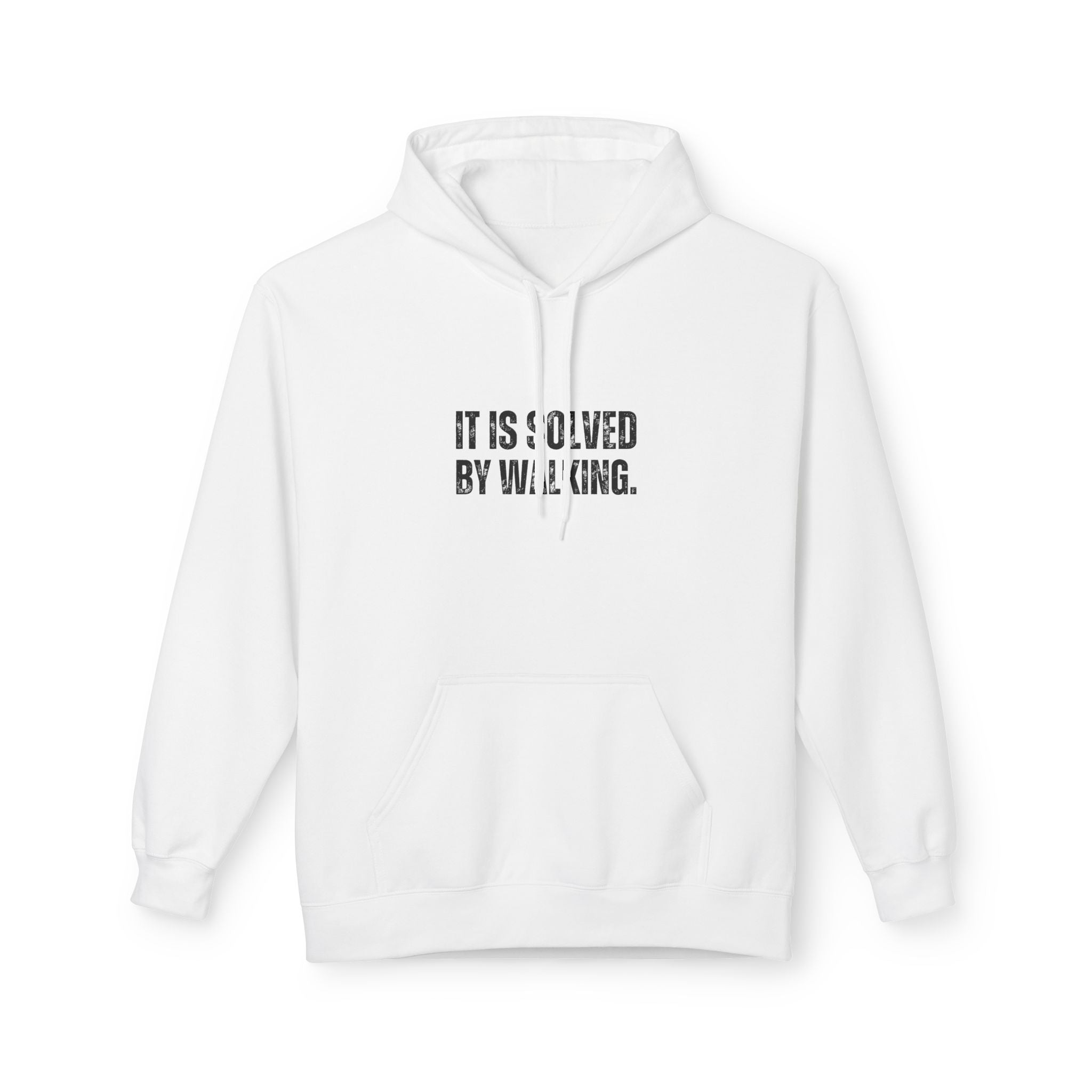 Ancient Quotes Fleece Hoodie | It is Solved by Walking - Mythos Design