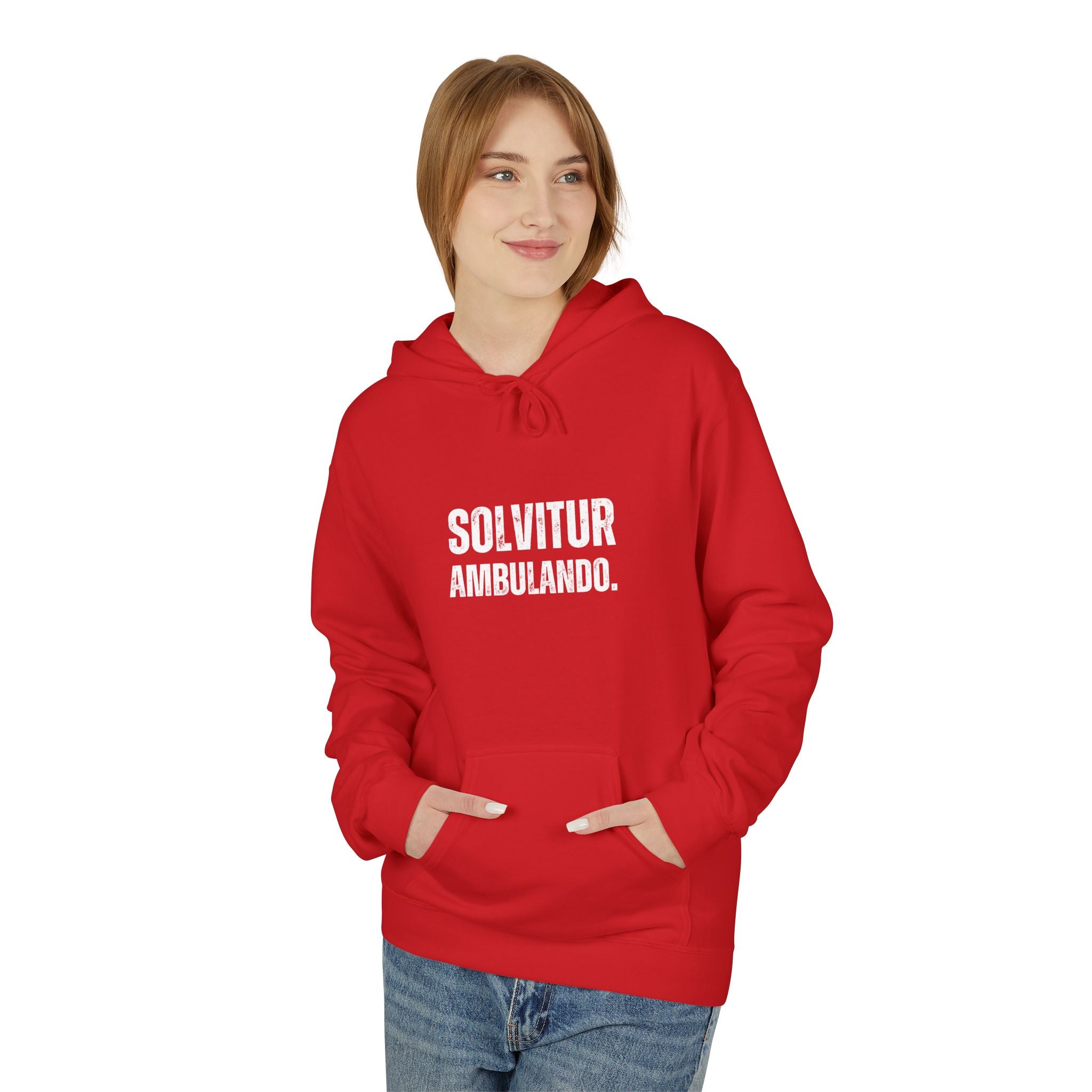 Ancient Quotes Fleece Hoodie | Solvitur Ambulando - Mythos Design