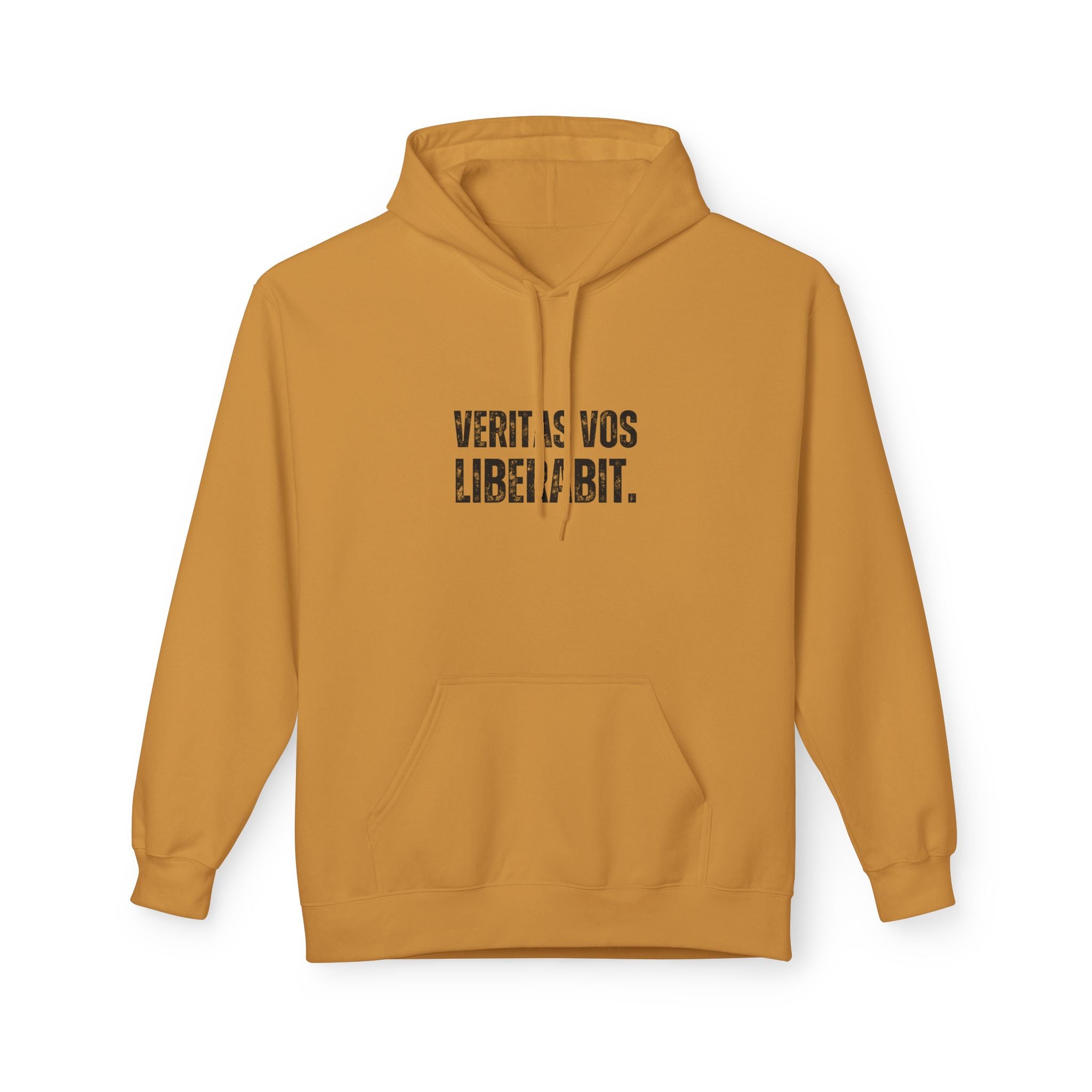 Ancient Quotes Fleece Hoodie | Veritas Vos Liberabit - Mythos Design