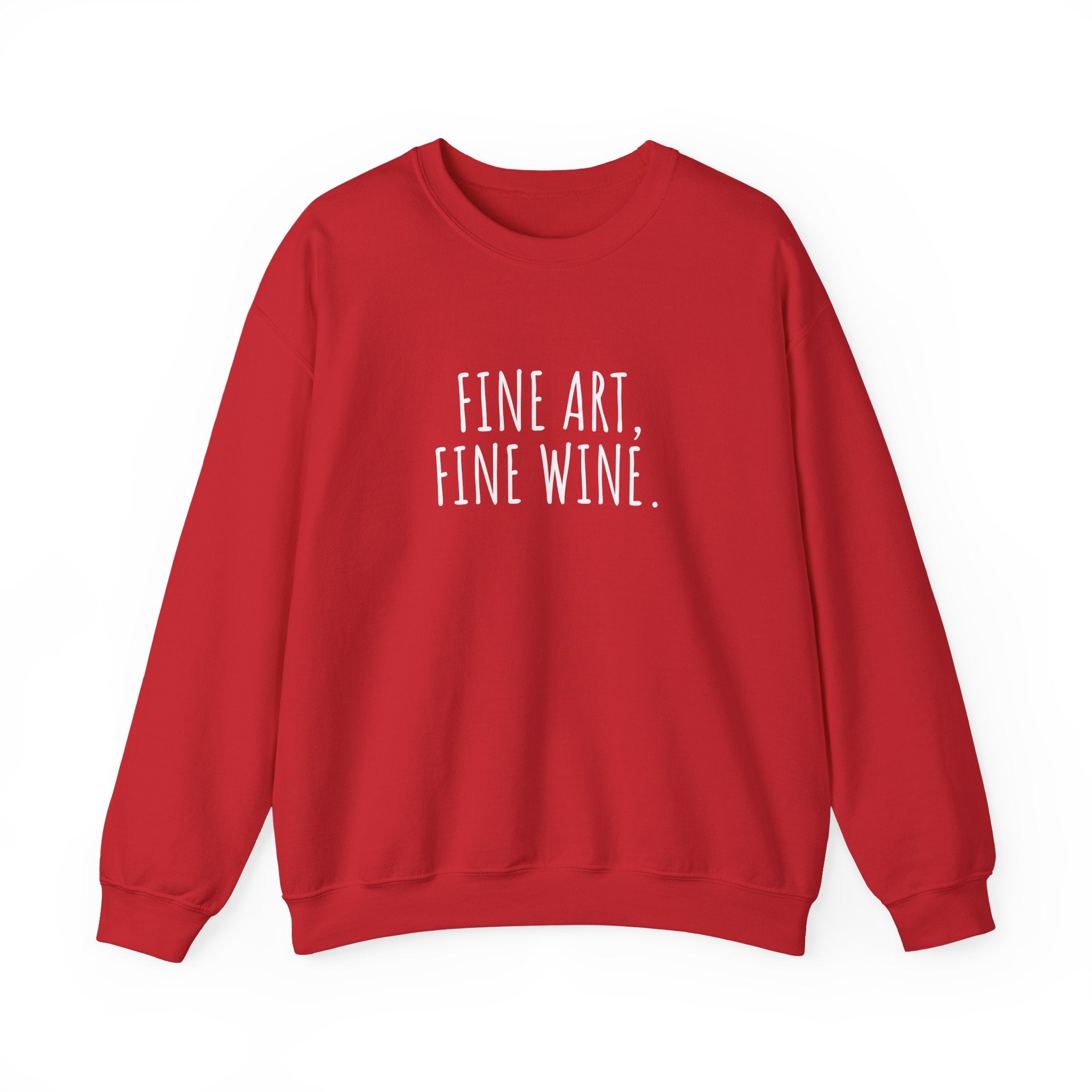 Unisex Artist Sweatshirt | Fine Art, Fine Wine | Art Pun Series Gift - Mythos Design