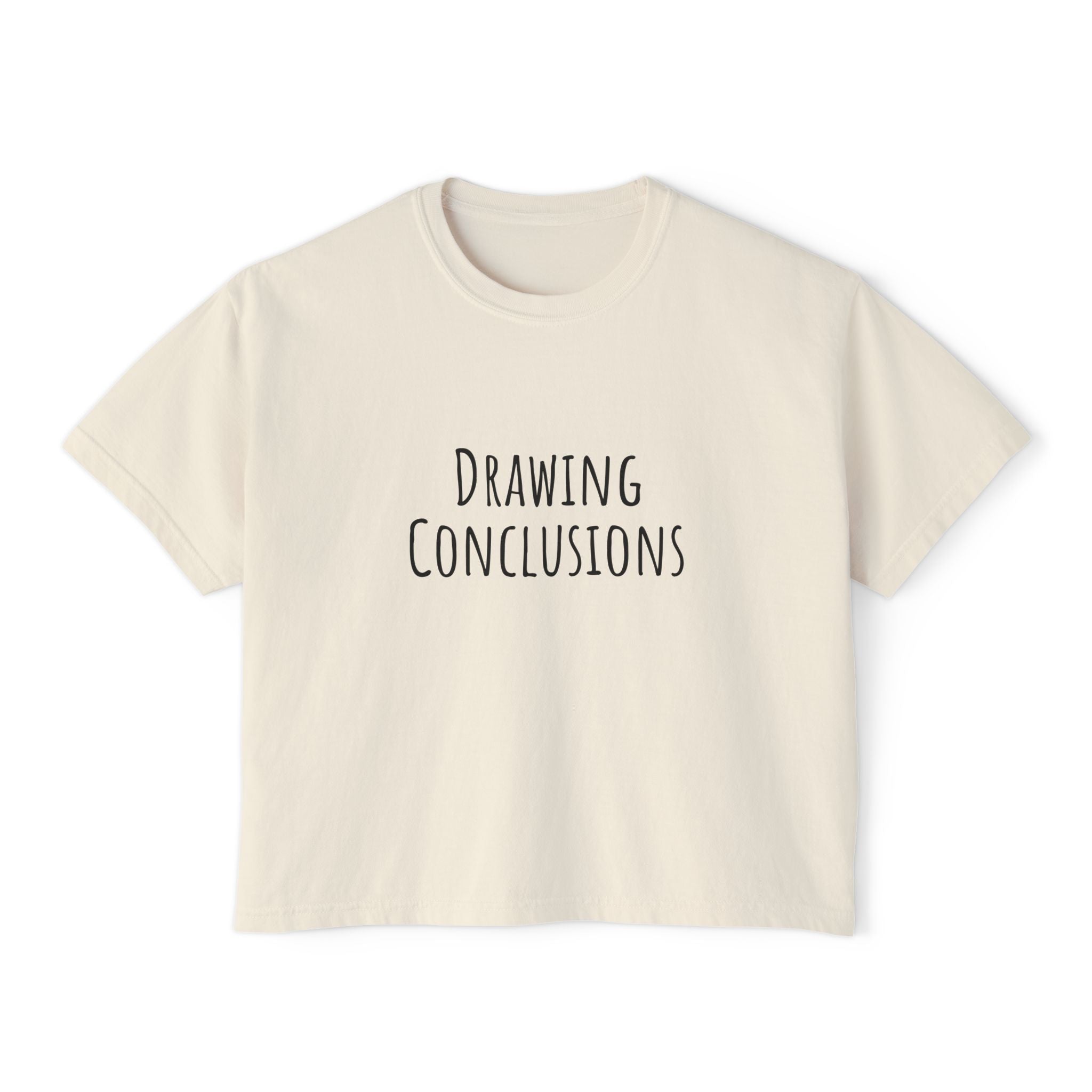 Boxy Artist Shirt | Drawing Conclusions | Art Pun Series Gift - Mythos Design