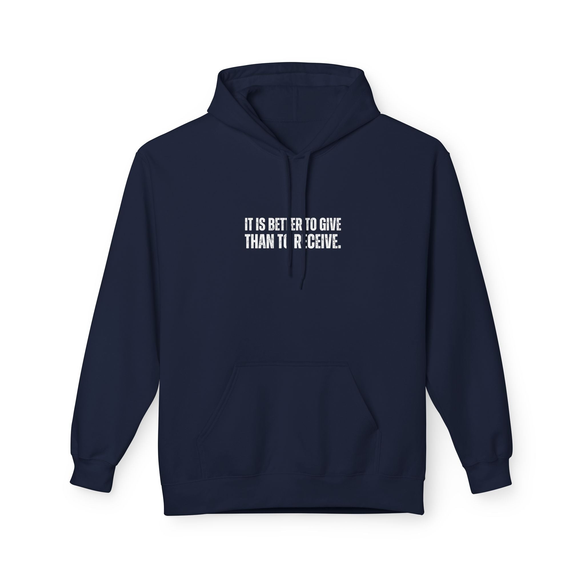 Ancient Quotes Fleece Hoodie | It is Better to Give Than to Receive - Mythos Design