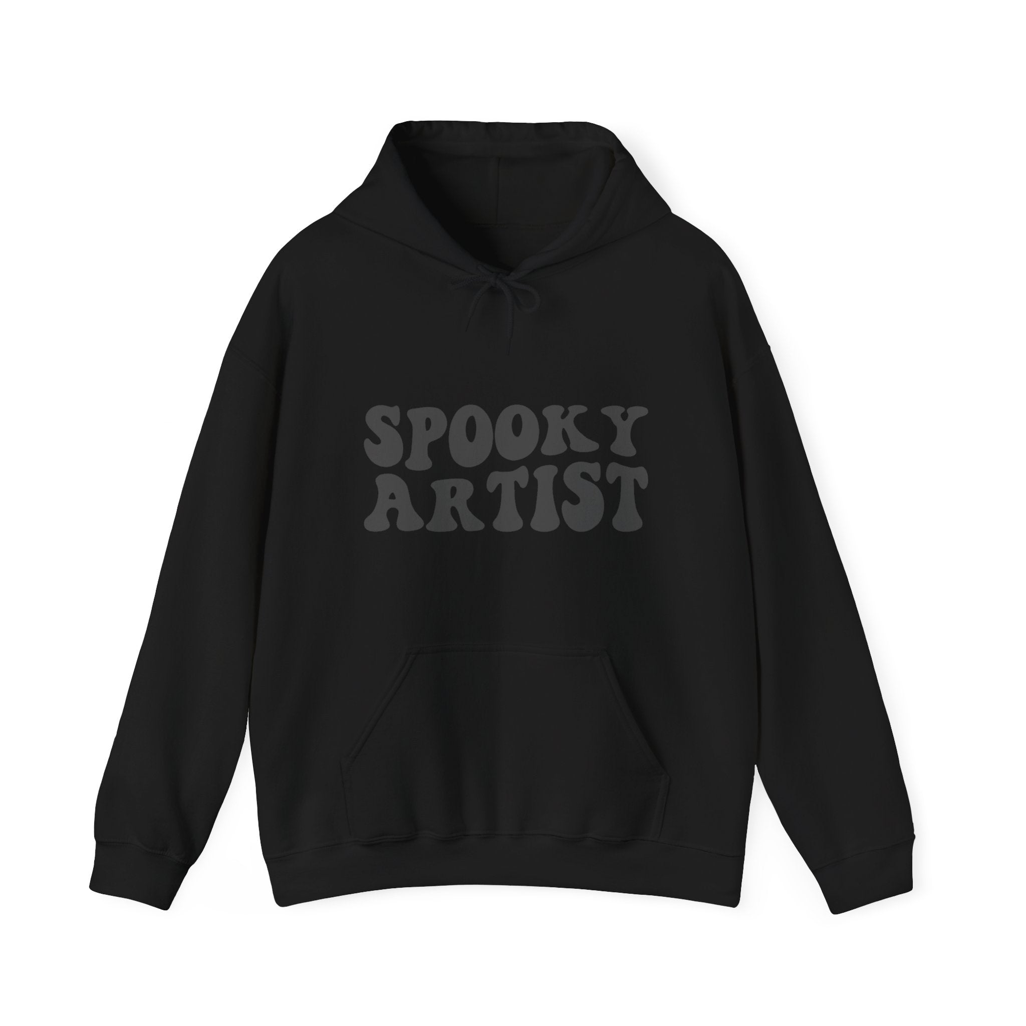 Spooky Artist Hoodie | Black Unisex Retro Halloween Sweatshirt - Mythos Design