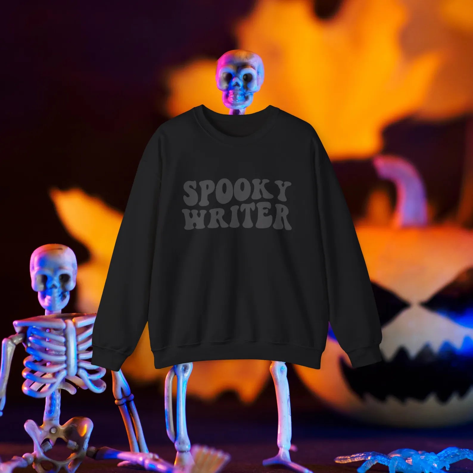 Spooky Writer Halloween Sweater | Unisex Retro Writing Sweatshirt - Mythos Design