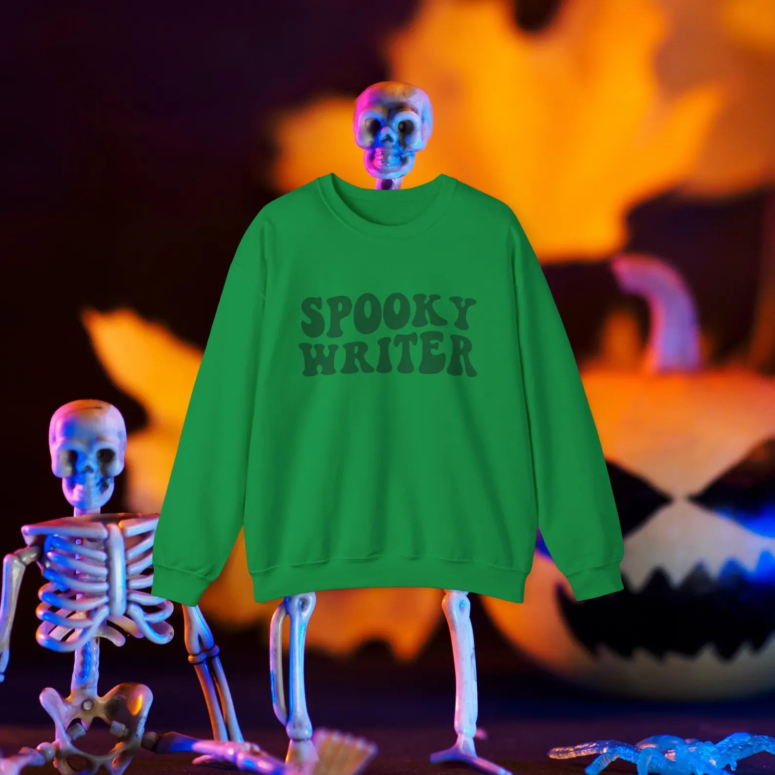 Spooky Writer Halloween Sweater | Unisex Retro Writing Sweatshirt - Mythos Design