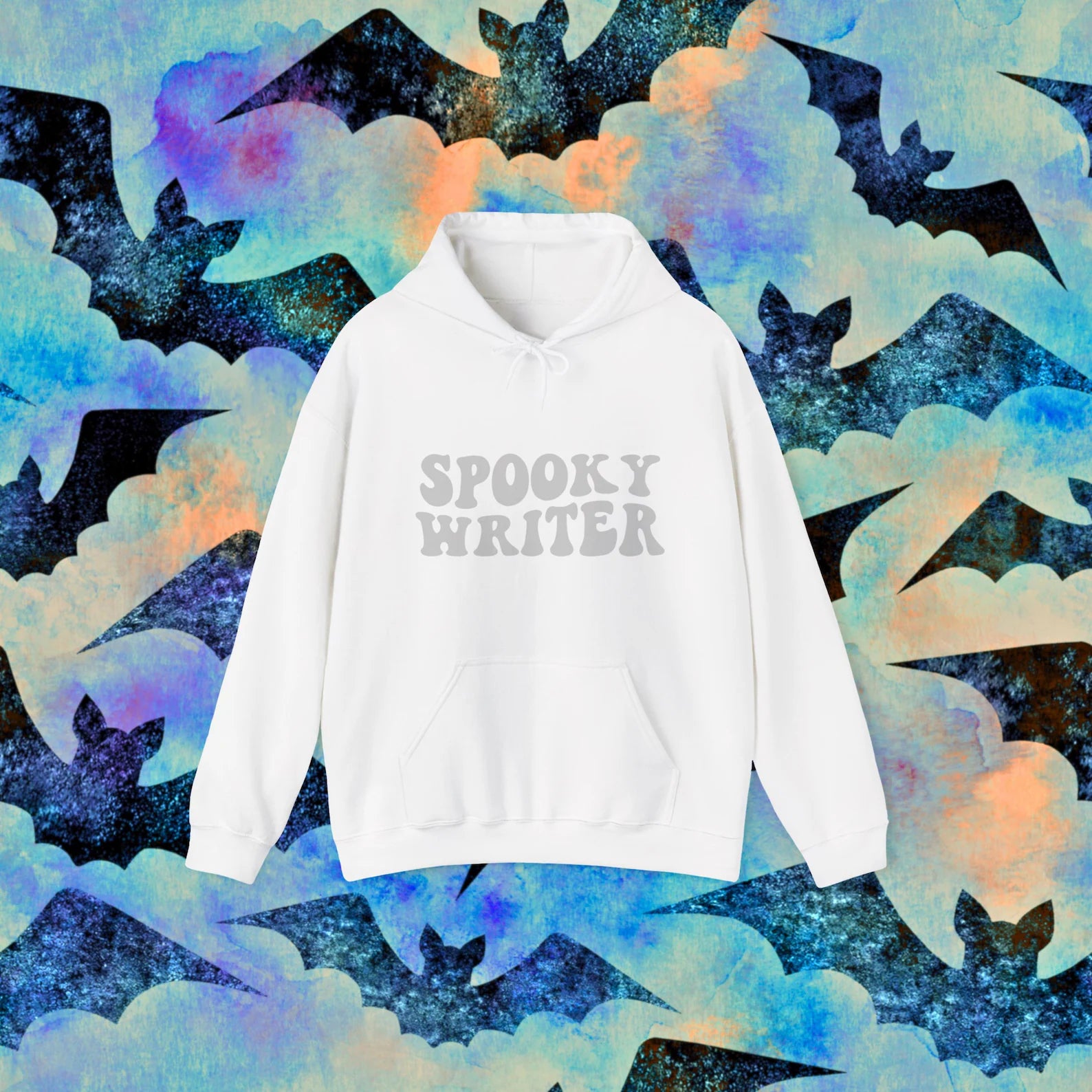 Spooky Writer Halloween Hoodie | Unisex Eco-Friendly Pullover - Mythos Design